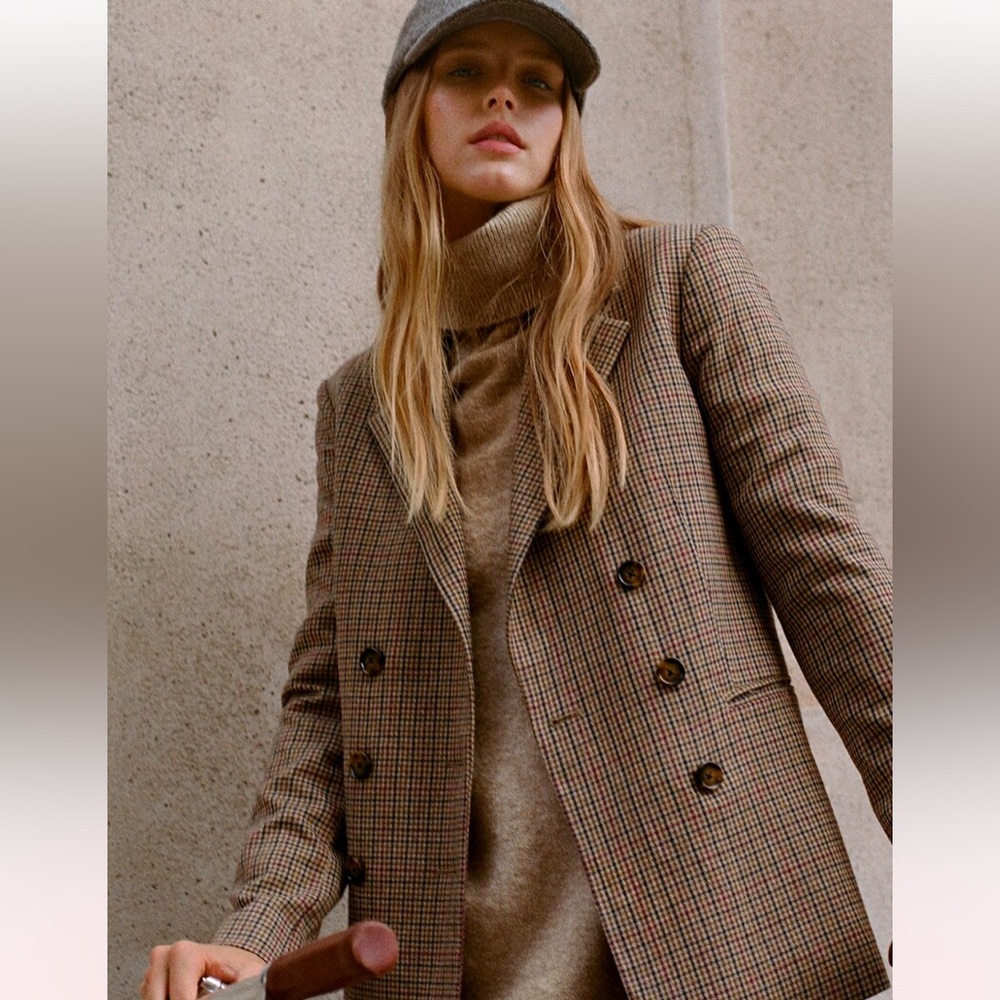 Mango Checked Blazer